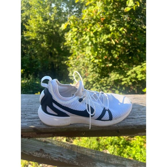 Nike DUEL RACER GS 'WHITE BLACK' Sz 6 Youth 921479-101 - Picture 2 of 8